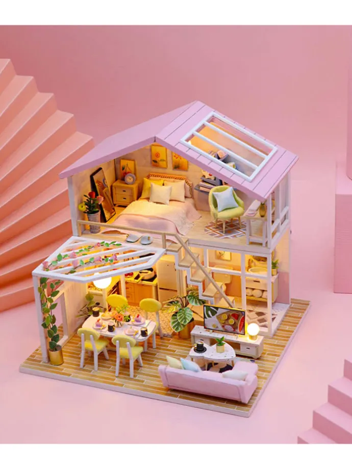 Zestaw budowlany "Pink House" - 14+