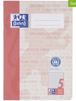 Zeszyty (15 szt.) "Oxford Recycling" w kolorze czerwonym - A5