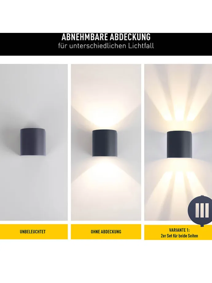 Zewnętrzna lampa ścienna LED "Alecto" w kolorze czarnym - KEE F (A do G)