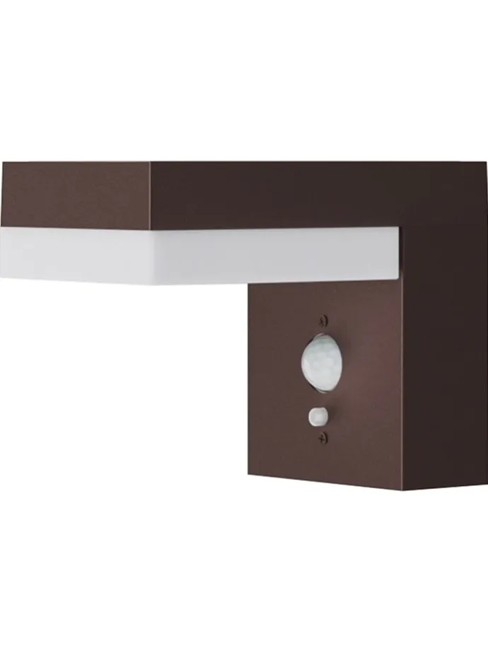 Zewnętrzna lampa solarna LED w kolorze brązowym - 9,5 x 12,5 x 16,5 cm